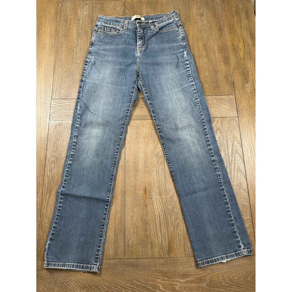 Levi's 512 Perfectly Slimming Straight Leg Jeans Women's 10M Blue Stretch Denim